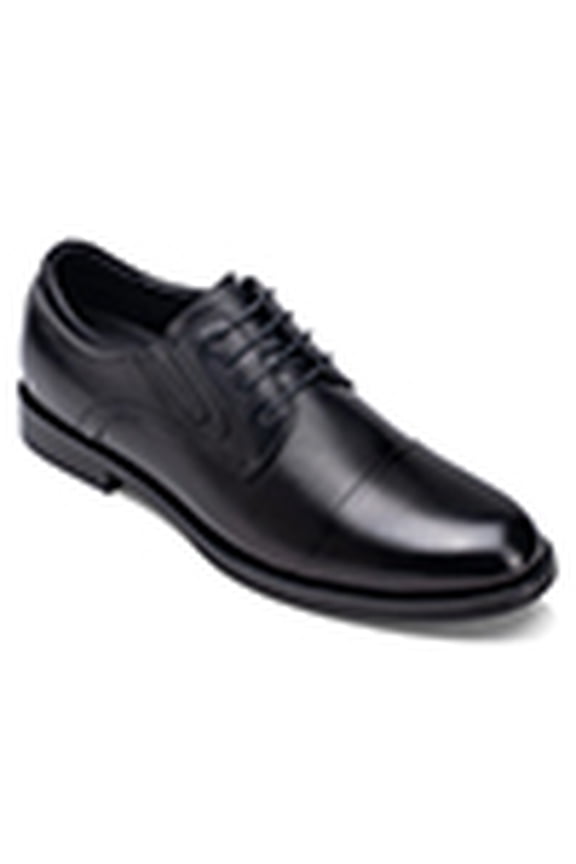 CMR CHAMARIPA Men's Elevator Shoes Black Cowhide Derby Dress Shoes For Men Taller 2.36"