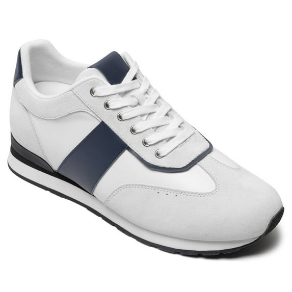 CMR CHAMARIPA Men's Elevator Shoes | Black Leather Trainers That Make You Taller 8CM / 3.15 Inches