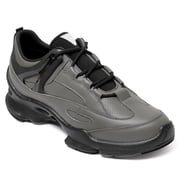 CMR CHAMARIPA Mens Elevator Shoes | Grey Leather Trainers That Make You Taller 7CM / 2.76 Inches