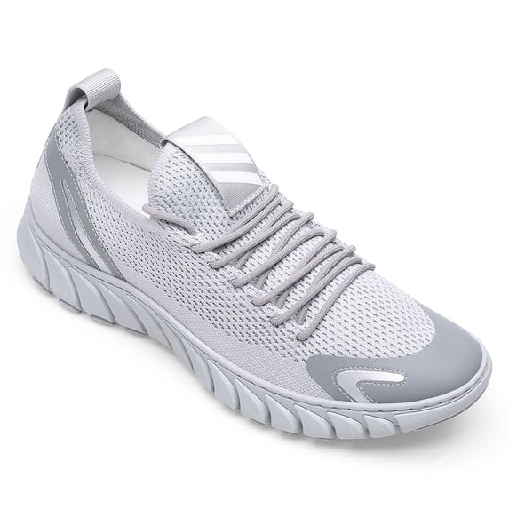 CMR CHAMARIPA Men's Elevator Shoes Sneakers - Gray Height Increasing Sneakers - Shoes That Make You Taller 6 CM / 2.36 Inches