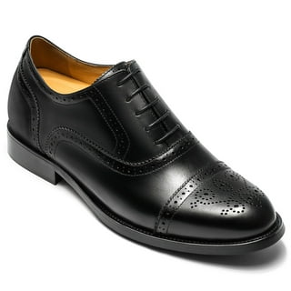 Mens High Heel Dress Shoes Height Increase Elevator Shoes Men