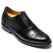 CMR CHAMARIPA Men's Height Increasing Dress Shoes - Black Calfskin Elevator Shoes For Men 2.36 Inches / 6 CM