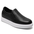 thumbnail image 1 of CMR CHAMARIPA Men's Height Increasing Loafers - Black Leather Slip-On Casual Shoes 7CM / 2.76 Inches, 1 of 9