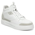 thumbnail image 1 of CMR CHAMARIPA Men's Shoes With Higher Heels | White Leather High-Top Sneakers 8CM / 3.15 Inches, 1 of 9
