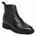 thumbnail image 1 of CMR CHAMARIPA Mens' Dress Boots With High Heels - Black Leather Derby Boots 8CM / 3.15 Inches, 1 of 9