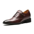 thumbnail image 1 of CMR CHAMARIPA Mens Elevator Dress Shoes - Brown Cowhide Leather Oxford Shoes That Make You Taller 3.15 Inches / 8 CM, 1 of 2