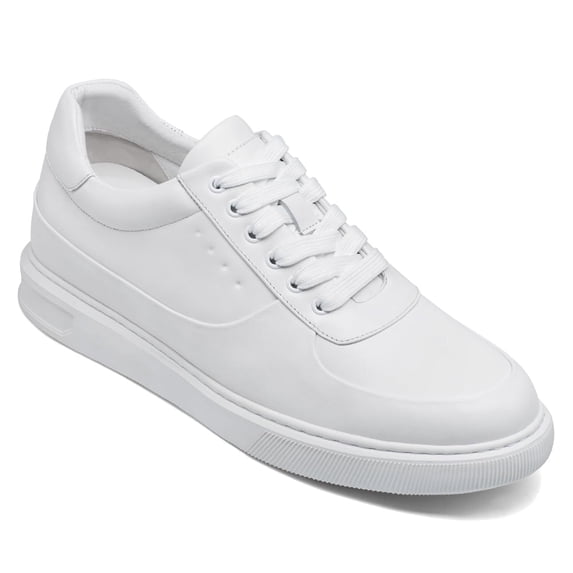 CMR CHAMARIPA Mens Elevator Shoes - Casual White Taller Sneakers Increase Height 6CM / 2.36 Inches