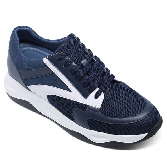 CMR CHAMARIPA Mens Raised Shoes - Height Elevator Shoes - Breathable Blue Sneaker For Men 8CM / 3.15 Inches