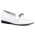thumbnail image 1 of CMR CHAMARIPA Raised Heel Shoes For Women - Women's Elevator Loafers - Women Wedge White Leather Shoes 5 CM / 1.95 Inches, 1 of 9
