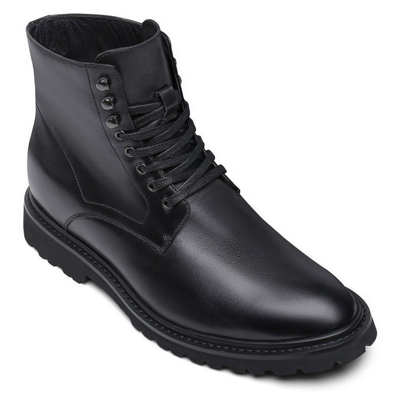 CMR CHAMARIPA Tall Men Shoes Elevator Work Boots Black Leather Boots 8cm 3.15 Inches Walmart