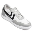thumbnail image 1 of CMR CHAMARIPA White Elevator Shoes Casual Height Increasing Sneakers For Men Lace-Up Trainers 6 CM / 2.36 Inches, 1 of 5