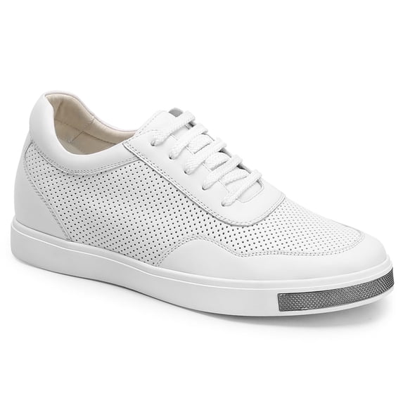 CMR CHAMARIPA White Height Increasing Sneaker Casual High Heel Lift Skate Shoes Tall Men Shoes Mens Lifting Shoes 6CM/2.36 Inches