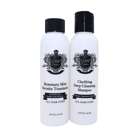 CMR Cosmetics Keratin Care Kit  Rosemary Mint Hair Straightening & Frizz Control, Protein-Rich Care for Lustrous Locks, Natural Hair Solution 04 OZ