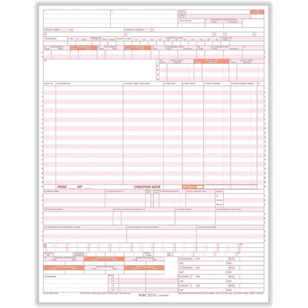 CMS-1450 1-Part Health Insurance Claims, 2500/Carton (UB04LC)