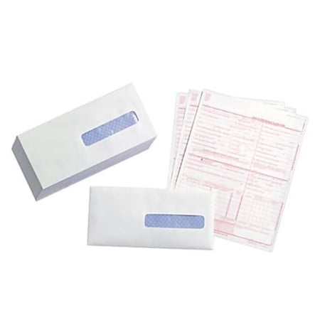 CMS-1500 (HCFA) Laser Medical Claim Forms with 9-1/2" x 4-1/2" Self-Seal G-38 Window Envelopes - Combo Bundle of 500 Each (Forms & Envelopes)