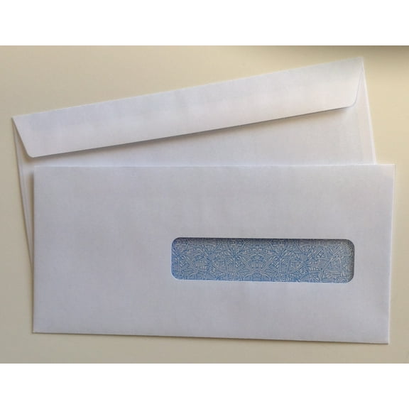 CMS 1500 - HCFA Window Envelopes for Claim Forms (No. 10-1/2) 4-1/2" x 9-1/2", White with Inside Security Tint - 250 ENVELOPES