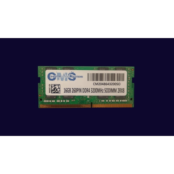 CMS 16GB (1X16GB) DDR4 25600 3200MHz SODIMM Compatible with MSI Notebook GE76 Raider Dragon Edition TIAMAT GE7611283, GE76 Raider Dragon Edition TIAMAT (Intel 11th Gen)(GeForce RTX 30 Series) - D113