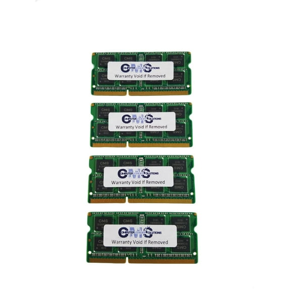 CMS 32GB (4X8GB) DDR3 12800 1600MHz NON ECC SODIMM Memory Ram Upgrade Compatible with Lenovo® Thinkpad W530 Series Notebook - A6