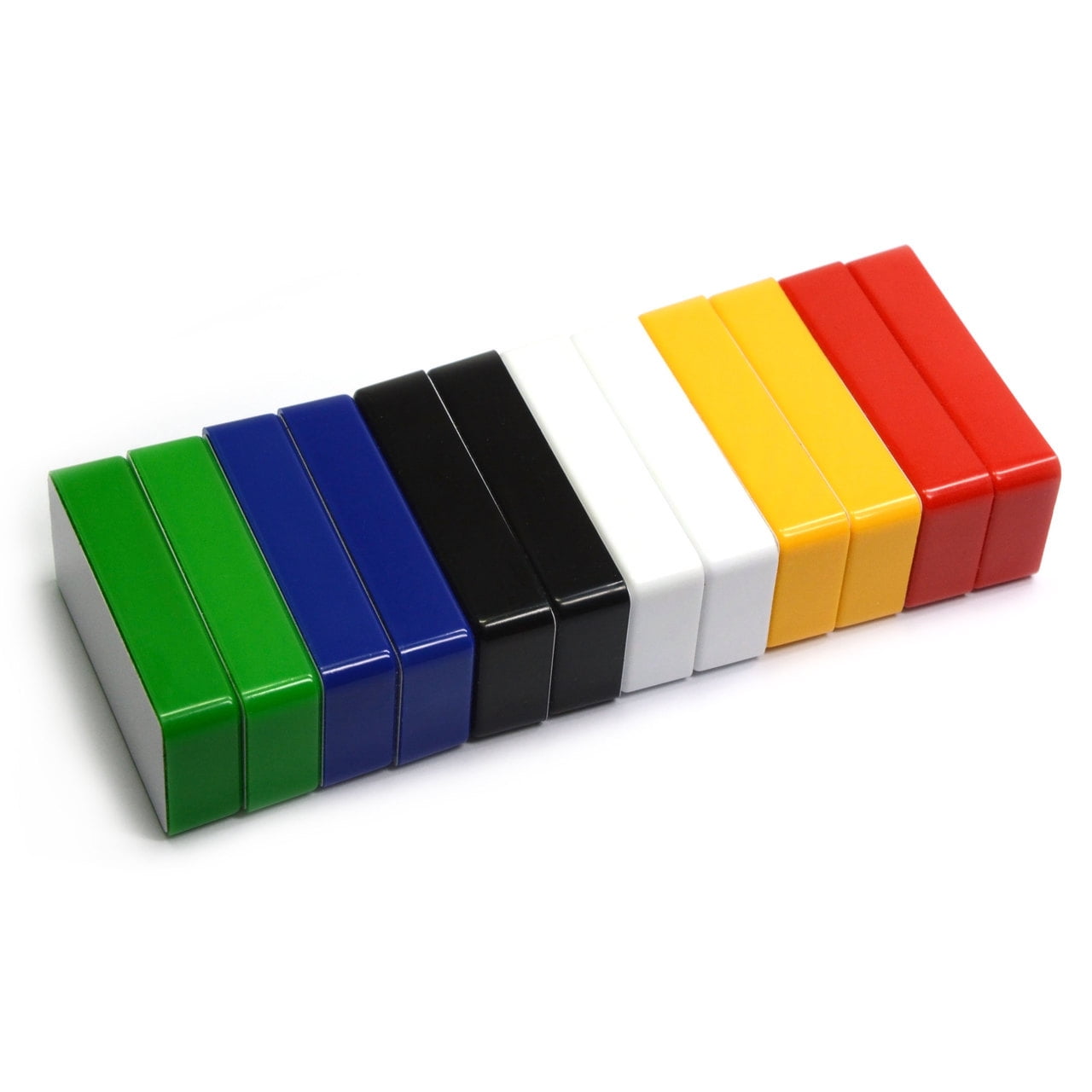 Cms Magnetics 12 Count Multi-Color Magnetic Whiteboard Magnets - Can Hold Up to 37 Pages on Steel Cabinet - Domino Size Good for Magnetic