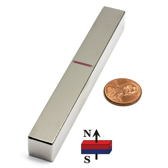 CMS Magnetics 77.5lbs 4"x1/2"x1/2" Neodymium Block Magnet