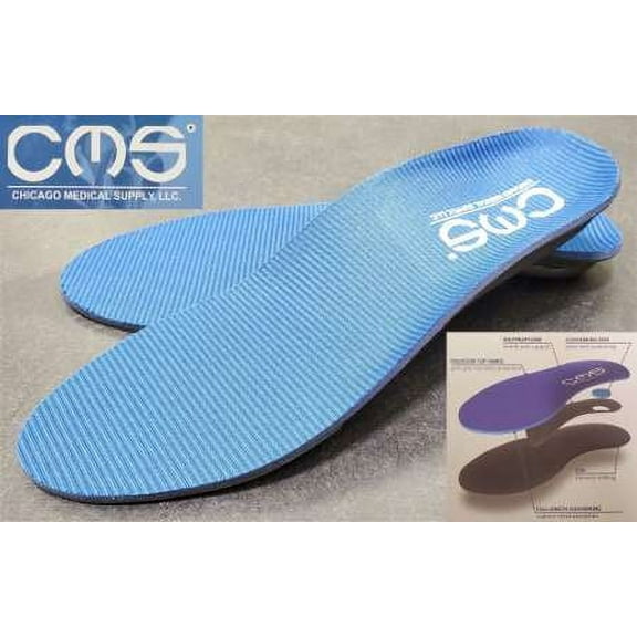 CMS Professional Orthotic Arch Supports Shoe Insoles Full Length Firm EVA M 10-10.5 / W 12-12.5