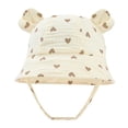 thumbnail image 1 of CMSHTD Bucket Hats for Kids Baby Girls Boys Summer, Outdoor Sun Newborn Baby Bear Ears Fisherman's Hat Beach Cap, Light Yellow 3-12 Months, 1 of 6
