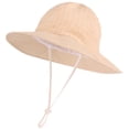 thumbnail image 1 of CMSHTD Bucket Hats for Kids Boys Girls Toddler Summer, Outdoor Sun Sunshade Breathable Beach Hat for Children, Beige 48, 1 of 3