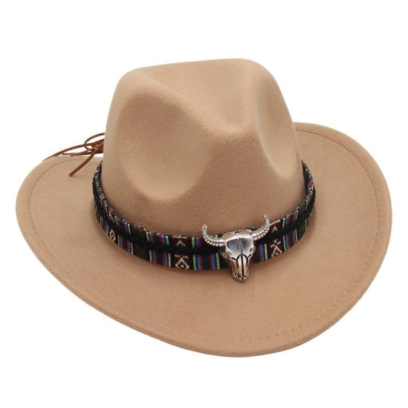 CMSHTD Cowboy Hats for Kids Boys Toddler Summer, Outdoor Classic Western Handsome Performance Cowboy Hat, Beige 3-8 Years