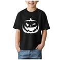 thumbnail image 1 of CMSHTD Halloween Shirts for Kids Boys Short Sleeve Fall, Toddler Boys Children T-Shirts Cute Tops, Black Size 13-14 Years, 1 of 4