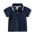 thumbnail image 1 of CMSHTD Polo Shirts for Boys Toddler Short Sleeve Summer, Kidss T-Shirt Children Tops for School & Uniform & Daily Wear, Baby Boys Clothes, Navy Size 7, 1 of 8