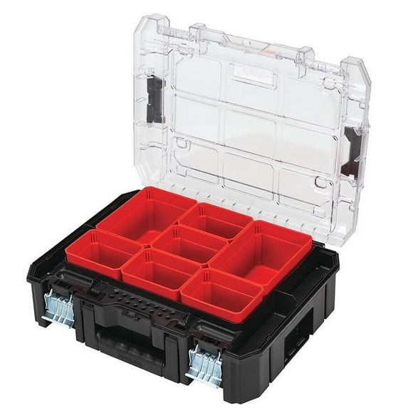 CMST17805 - TOOL CASE 18X14X6 7-SECTION CLEAR LID SIDE LATCHES
