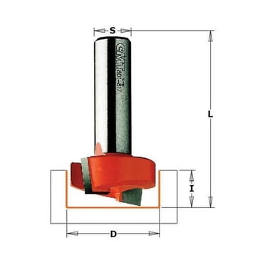 Bosch 85269M Laminate Trim Router Bit - 3/8 Inch, 1/4 Inch Shank With Bearing | Carbide Tipped For Clean Edges