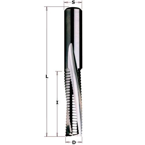 CMT 196.506.11 Solid Carbide Downcut Spiral Bit And Chipbreaker 1/2-inch Diameter