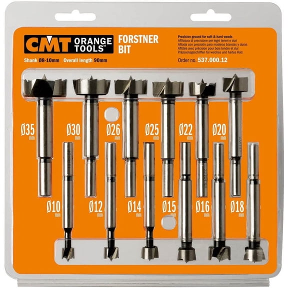 CMT 537.000.12 12-Piece Forstner Bit Set