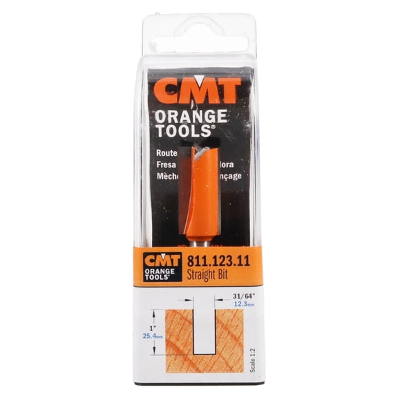 CMT 811.123.11 Straight Bit for Routers DWP611, 1617, RT0701C