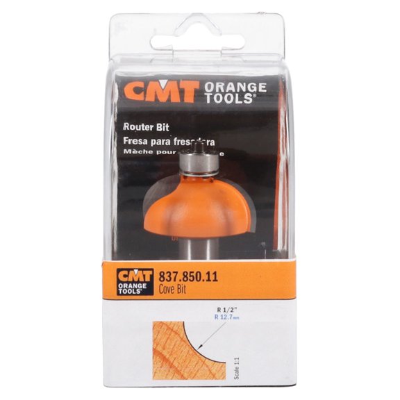 CMT 837.850.11 Cove Bit for Routers with 1/2-Inch collet
