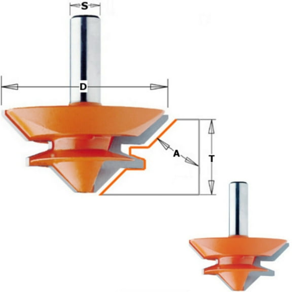 CMT 855.503.11 Lock Miter Bit, 1/2-Inch Shank, 2-3/4-Inch Diameter, Carbide-Tipped