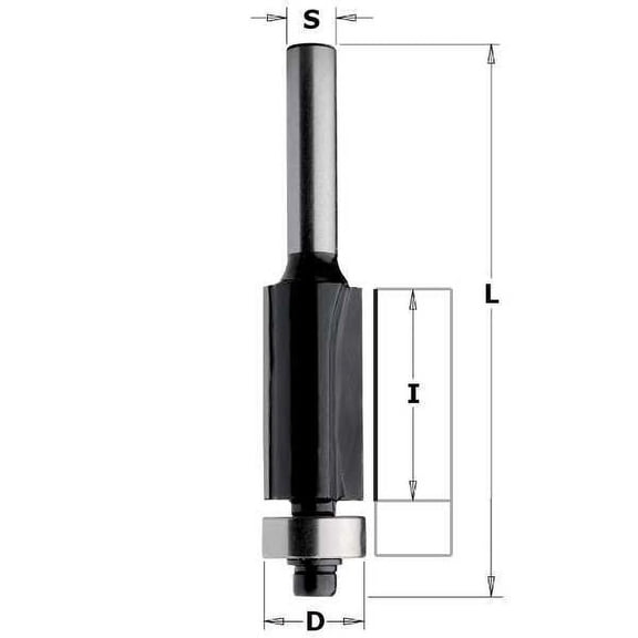 CMT, Contractor Flush Trim Bit, 1/2-inch Diameter, 1/4-inch Shank