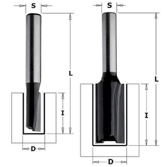 CMT, Contractor Straight Bit, 1/8-inch Diameter, 1/4-inch Shank