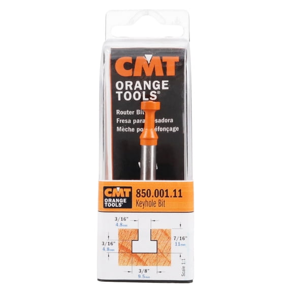 CMT Hinge Mortise Cut Router Bit, 3/8 in