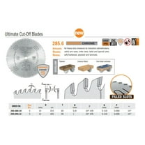CMT Orange Tools 285.680.10 Orange Chrome Ultimate CROSSCUTTING Blade 10" x T80 ATB