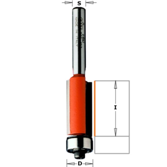 CMT Profile Router Flush Trim Drill Bit, 0.25" x 2.5" 0.25", 0.15 lbs