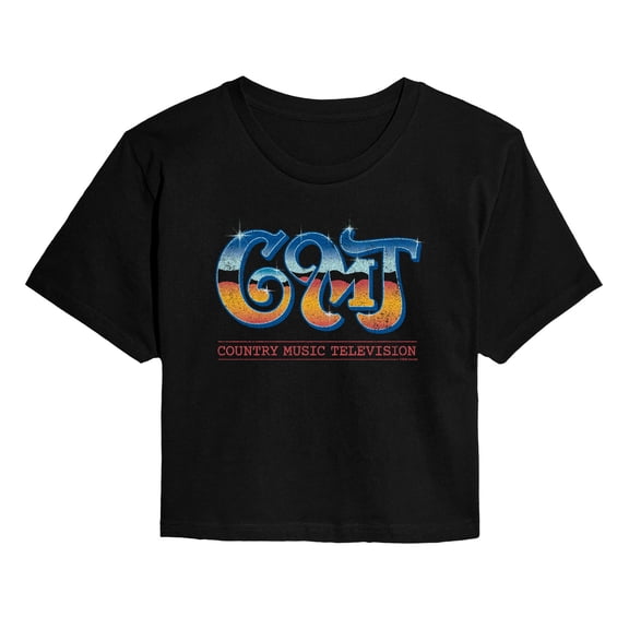 CMT - Retro Logo - Juniors Cropped Graphic T-Shirt