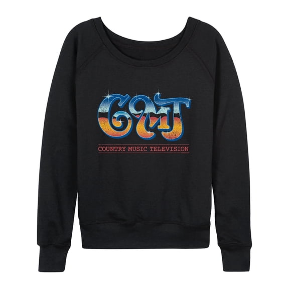 CMT - Retro Logo - Women's French Terry Long Sleeve Pullover