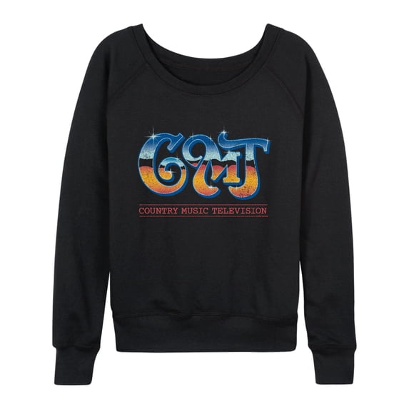 CMT - Retro Logo - Women's French Terry Long Sleeve Pullover