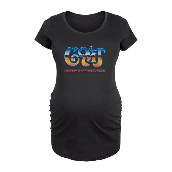 CMT - Retro Logo - Women's Maternity Scoop Neck Graphic T-Shirt