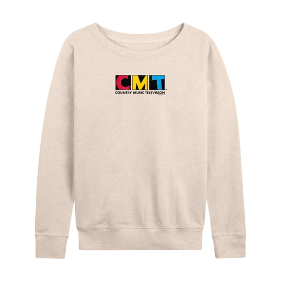 CMT - Stamp Logo - Women's French Terry Long Sleeve Pullover