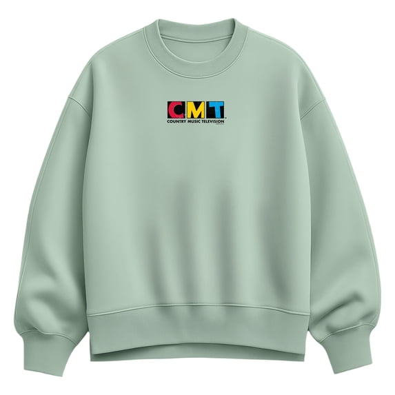 CMT - Stamp Logo - Women's Oversized Fleece Crew Sweatshirt