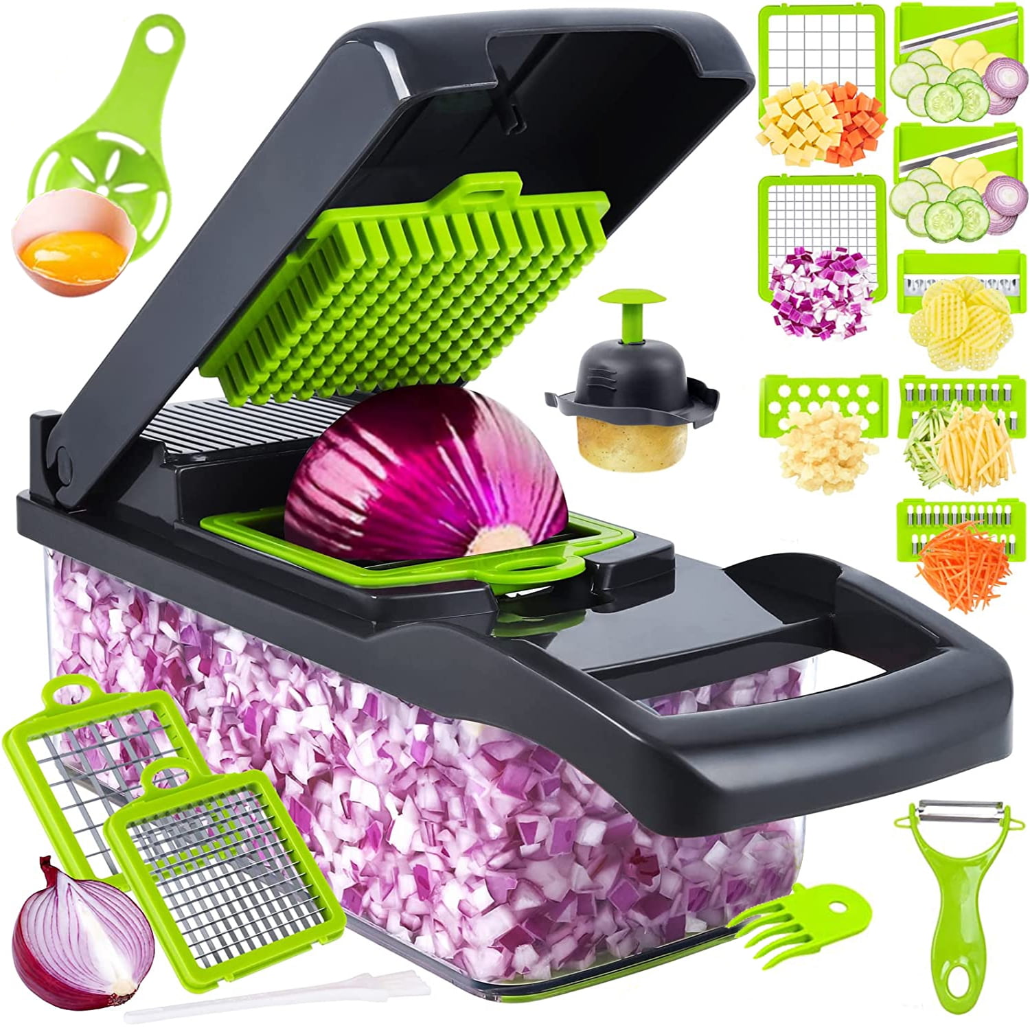 CMUEPO 14 in 1 Vegetable Chopper, Onion Chopper with Container, 14 in
