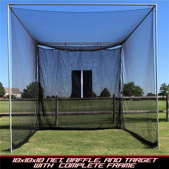 CMW  10 x 10 x 10 in. Masters Golf Net with Complete Frame